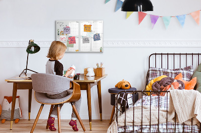 Schreib magnettafel Wochenplaner mit Platz für Fotos