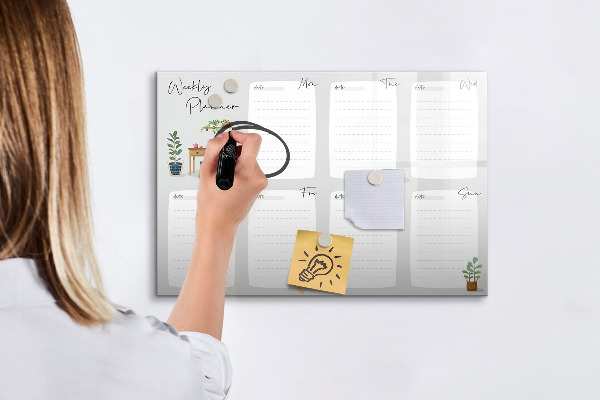 Schreib magnettafel Wochenplaner mit Platz für Fotos