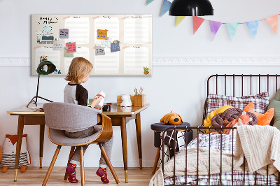 Magnettafel zum schreiben Wochenplaner mit Platz für Fotos