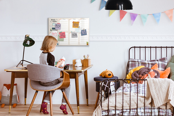 Magnettafel zum schreiben Wochenplaner mit Platz für Fotos