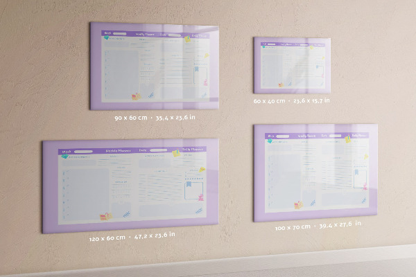 Magnettafel zum schreiben Wochenplaner mit Platz für Fotos