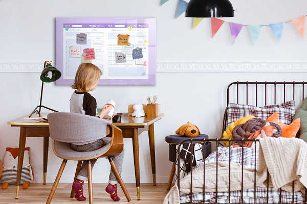 Magnettafel zum schreiben Wochenplaner mit Platz für Fotos