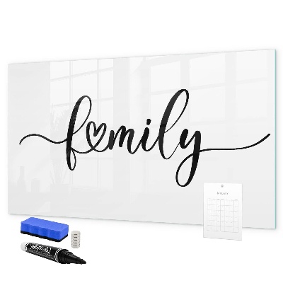 Schreib magnettafel Familienerinnerungen an der Wand