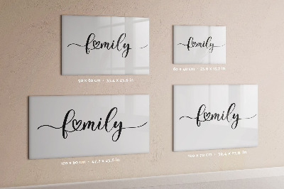 Schreib magnettafel Familienerinnerungen an der Wand