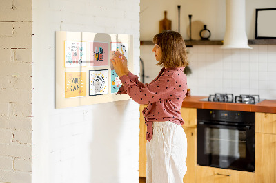 Magnettafel zum schreiben Kreative Collagen voller positiver Emotionen