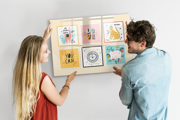 Magnettafel zum schreiben Kreative Collagen voller positiver Emotionen