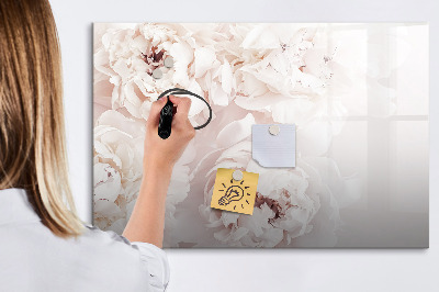 Schreib magnettafel Blumenmotiv mit Platz für Fotos