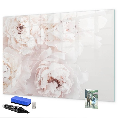Schreib magnettafel Blumenmotiv mit Platz für Fotos