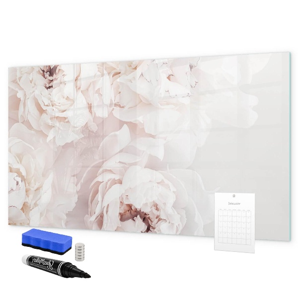 Schreib magnettafel Blumenmotiv mit Platz für Fotos