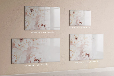 Schreib magnettafel Blumenmotiv mit Platz für Fotos