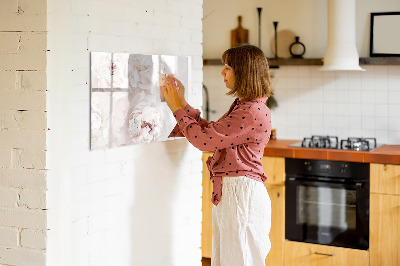 Schreib magnettafel Blumenmotiv mit Platz für Fotos