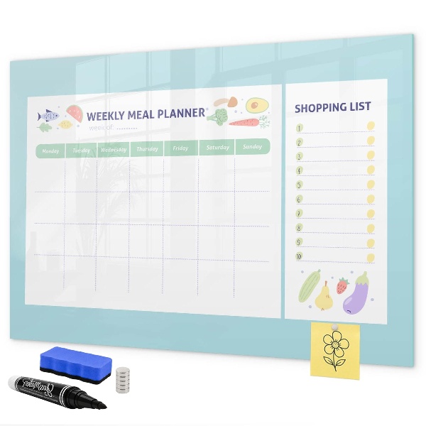 Magnettafel zum schreiben Speiseplaner und Einkaufsliste