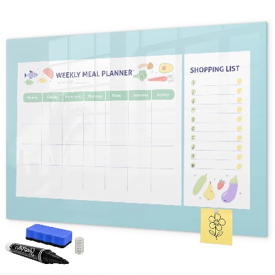 Magnettafel zum schreiben Speiseplaner und Einkaufsliste