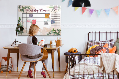 Schreib magnettafel Monatsplaner mit Platz für Fotos