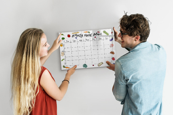 Schreib magnettafel Speiseplan für jede Woche