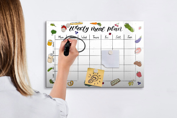 Schreib magnettafel Speiseplan für jede Woche