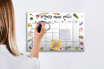 Schreib magnettafel Speiseplan für jede Woche