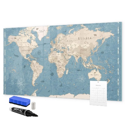 Magnettafel zum schreiben Eine Weltkarte mit persönlichen Erinnerungen