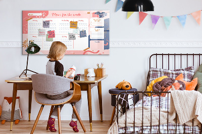 Schreib magnettafel Wochenplaner mit Platz für Fotos