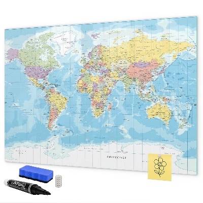 Magnettafel zum schreiben Eine Weltkarte mit persönlichen Erinnerungen