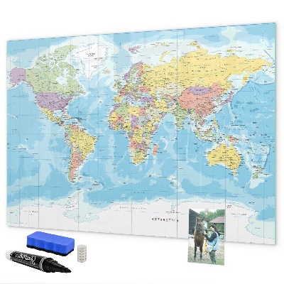 Magnettafel zum schreiben Eine Weltkarte mit persönlichen Erinnerungen