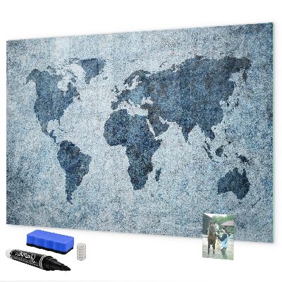 Magnettafel zum schreiben Eine Weltkarte mit persönlichen Erinnerungen
