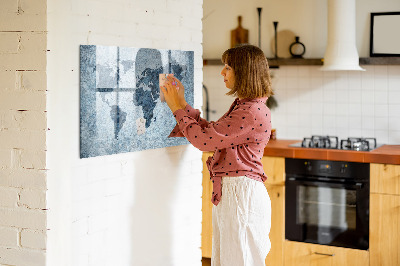 Magnettafel zum schreiben Eine Weltkarte mit persönlichen Erinnerungen