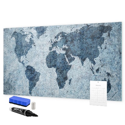 Magnettafel zum schreiben Eine Weltkarte mit persönlichen Erinnerungen
