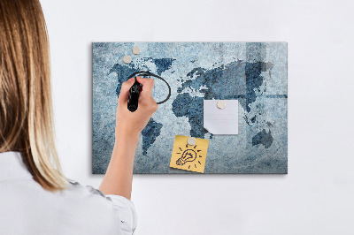 Magnettafel zum schreiben Eine Weltkarte mit persönlichen Erinnerungen
