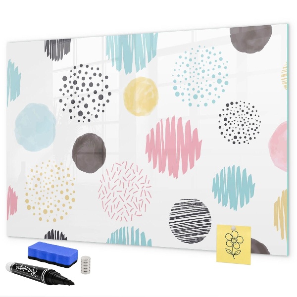 Magnettafel zum schreiben Eine bunte Tafel für Erinnerungen und Notizen
