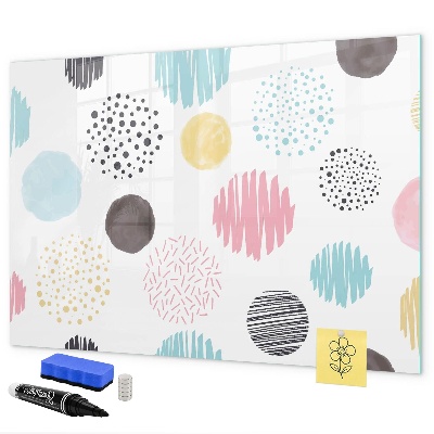 Magnettafel zum schreiben Eine bunte Tafel für Erinnerungen und Notizen