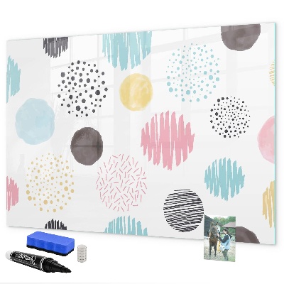 Magnettafel zum schreiben Eine bunte Tafel für Erinnerungen und Notizen
