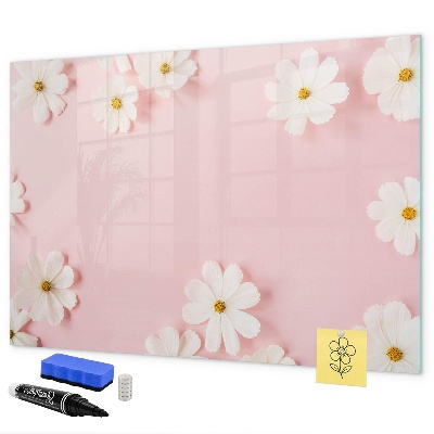 Schreib magnettafel Blumenmotiv für Fotopräsentation