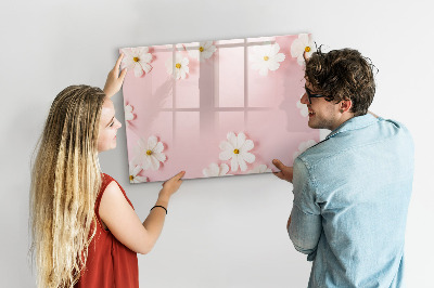 Schreib magnettafel Blumenmotiv für Fotopräsentation