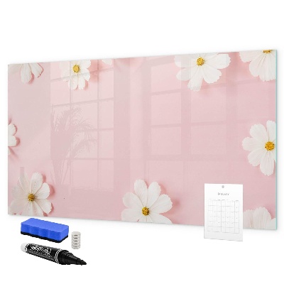 Schreib magnettafel Blumenmotiv für Fotopräsentation