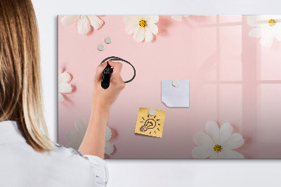 Schreib magnettafel Blumenmotiv für Fotopräsentation