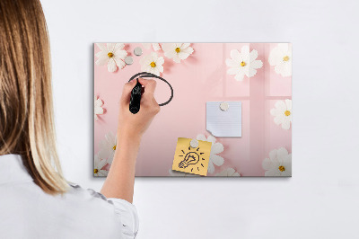 Schreib magnettafel Blumenmotiv für Fotopräsentation