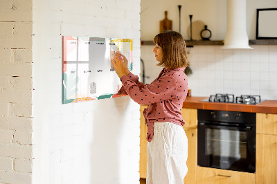 Schreib magnettafel Wochenplaner mit Platz für Fotos