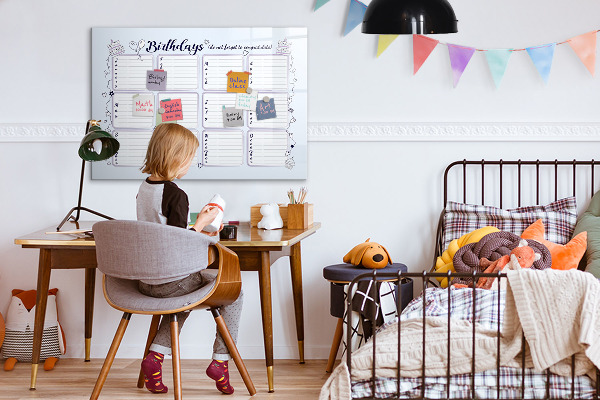 Schreib magnettafel Geburtstagskalender mit Platz für Fotos