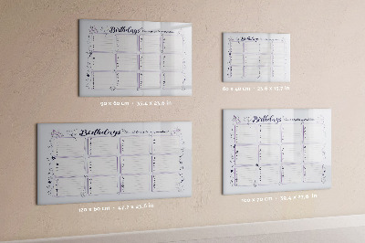 Schreib magnettafel Geburtstagskalender mit Platz für Fotos