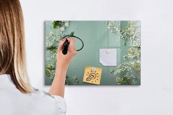 Magnettafel zum schreiben Eine stylische Tafel für Notizen und Fotos