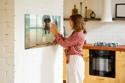 Schreib magnettafel Elefanten und Erinnerungen an der Wand