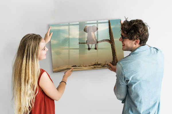 Schreib magnettafel Elefanten und Erinnerungen an der Wand