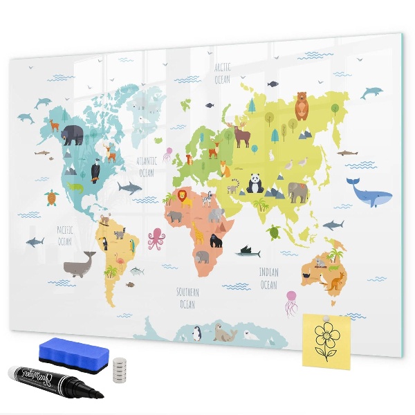 Magnettafel zum schreiben Interaktive Weltkarte zur Personalisierung