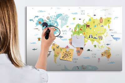 Magnettafel zum schreiben Interaktive Weltkarte zur Personalisierung