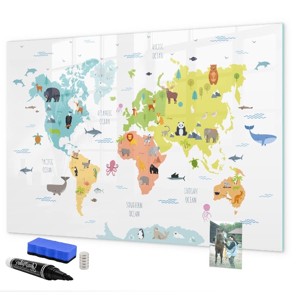 Magnettafel zum schreiben Interaktive Weltkarte zur Personalisierung