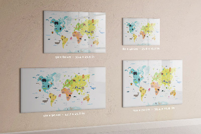 Magnettafel zum schreiben Interaktive Weltkarte zur Personalisierung