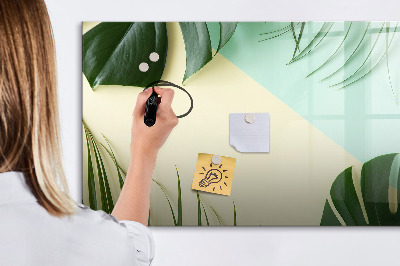 Magnettafel zum schreiben Stilvolle Memotafel mit Pflanzen