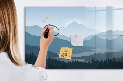Magnettafel zum schreiben Eine Landschaft mit Platz für Erinnerungen