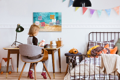 Magnettafel zum schreiben Eine stylische Tafel für Notizen und Fotos
